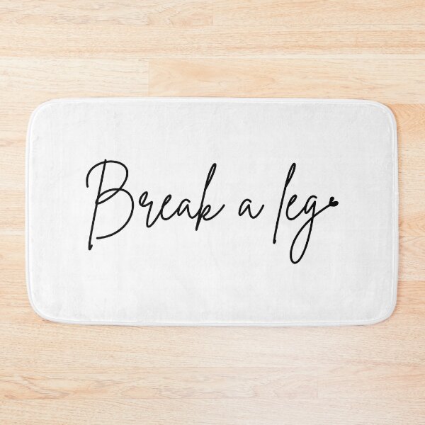 Item preview, Break a leg Good Luck Typo with Love Heart Black Writing designed and sold by usernamenaijan.