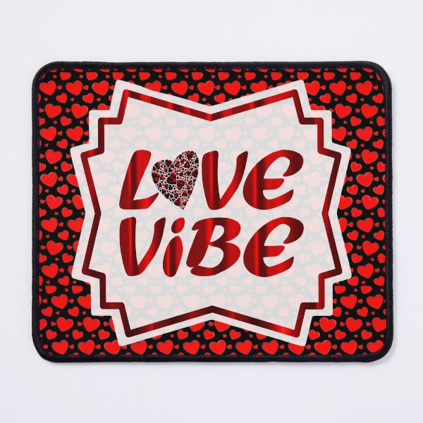 Item preview, Mouse Pad "Love Vibe" |  Best Selling Unique Valentines Day "Love Vibe" Art Designs | Valentines Day of Couples designed and sold by ZaqGum.