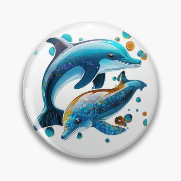 Item preview, Colourful Dolphin- Glassy and Awesome look designed and sold by GloriousArtSKD.