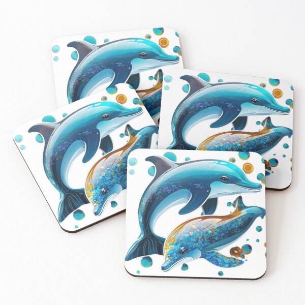 Item preview, Colourful Dolphin- Glassy and Awesome look designed and sold by GloriousArtSKD.