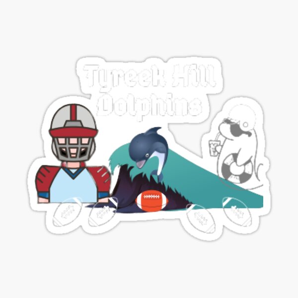 Tyreek Hill Dolphins Sticker for Sale by Jake Greiner