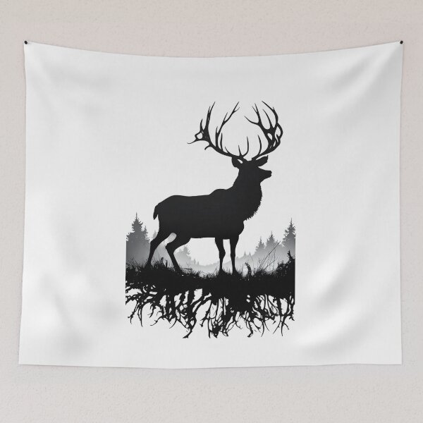 Item preview, Stag Silhouette designed and sold by ShadowAndSlate.