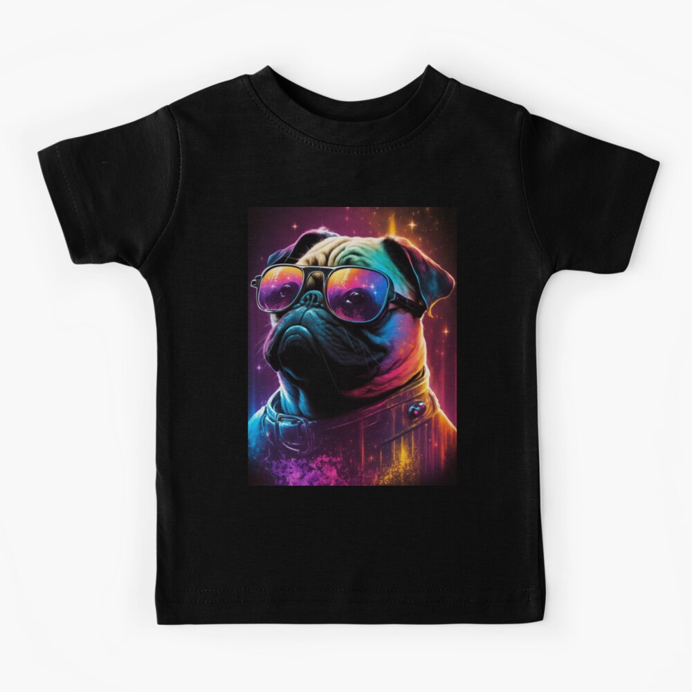 Funny 90s Vibe Pug Wearing Pink Sunglasses Vintage Pug Lover Gift - 90s  Style - T-Shirt