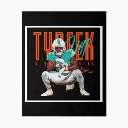 Tyreek Hill Poster Miami Dolphins Canvas Wrap Wall Art 