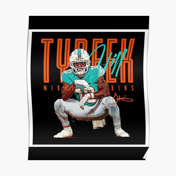 Miami Dolphins Tyreek Hill NFL Poster American Football Print -   Denmark