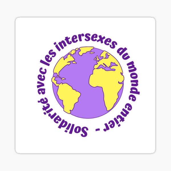Solidarity with intersex people around the world Sticker