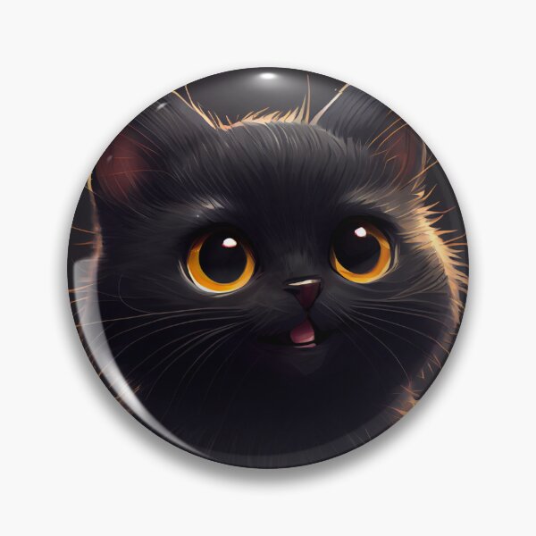 Item preview, Adorable Black Kitten with a Smile designed and sold by zoericoart.