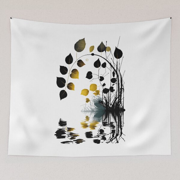 Item preview, River Leaves Silhouette designed and sold by ShadowAndSlate.