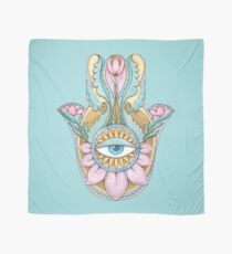 Hamsa On Turquoise Scarf