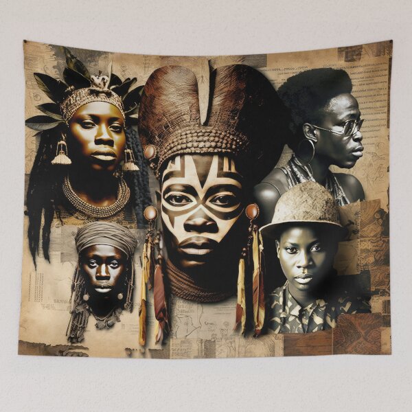Item preview, Tribes of Africa Collage designed and sold by Odd World.