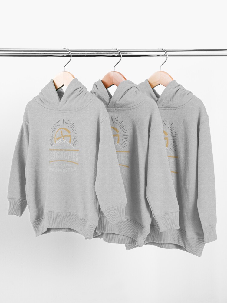 Alternate view of Geocaches Are Calling I Must Go Toddler Pullover Hoodie