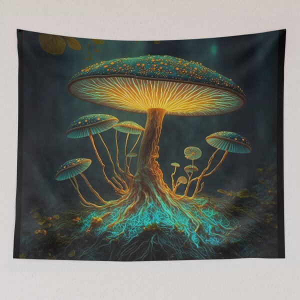 Item preview, Neon Mushroom Bright Mycelium  designed and sold by Shroomworlds.