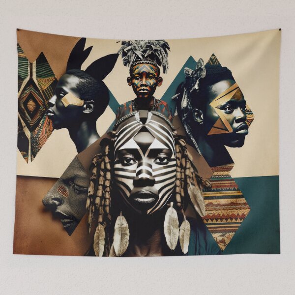 Item preview, Tribes of Africa Collage designed and sold by Odd World.