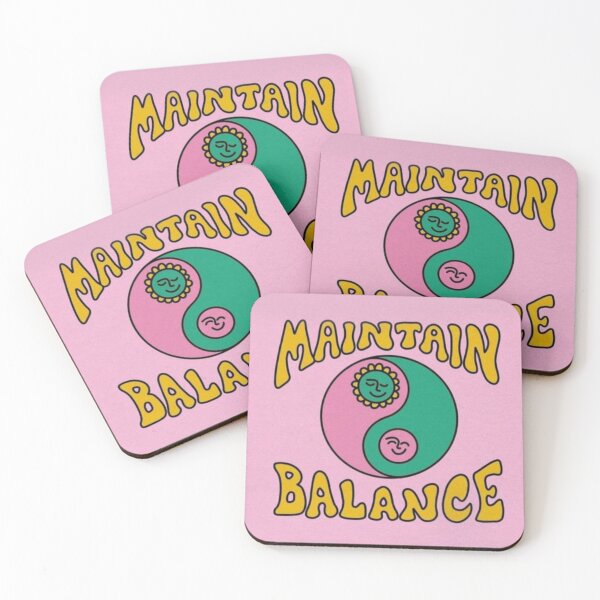 Item preview, maintain balance funky pink aura esthetic retro that girl manifestation illustration designed and sold by Anavrisss.