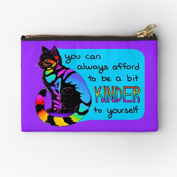 Item preview, "You Can Always Afford to be a bit Kinder to Yourself" Rainbow Cat designed and sold by thelatestkate.