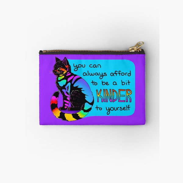 Item preview, "You Can Always Afford to be a bit Kinder to Yourself" Rainbow Cat designed and sold by thelatestkate.