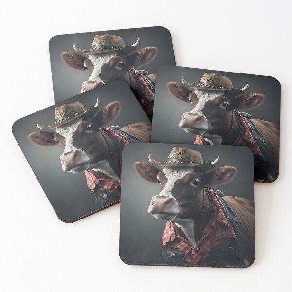 Item preview, Cow dressed up like people- Animal Art designed and sold by Chrisjeffries24.