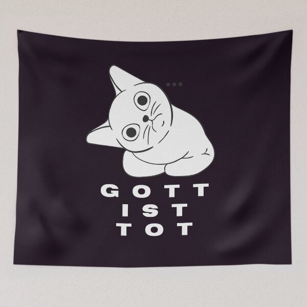 Item preview, nihilistic white cat designed and sold by artbleed.