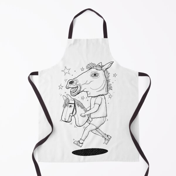 Item preview, Surreal Hobby Horse Show Jumping Kid Black and White designed and sold by RGB-Ginger.