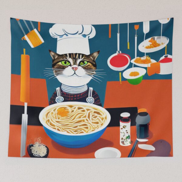 Item preview, Purrfect Noodle Pairing - Cat Edition - Noodle Delight designed and sold by WBP Mart.