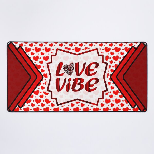 Item preview, Desk Mats "Love Vibe" |  Best Selling Unique Valentines Day "Love Vibe" Art Designs | Valentines Day of Couples designed and sold by ZaqGum.