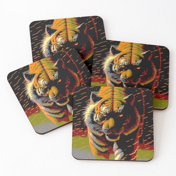Item preview, Electric Tiger - Posterized  designed and sold by CopperCity Dungeon.