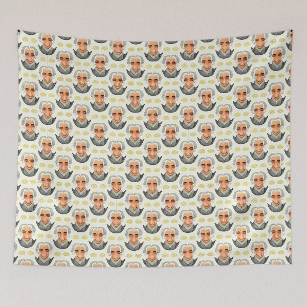 Item preview, Emanuel Swedenborg Caricature Seamless Repeating Pattern designed and sold by The Swedenborgian.