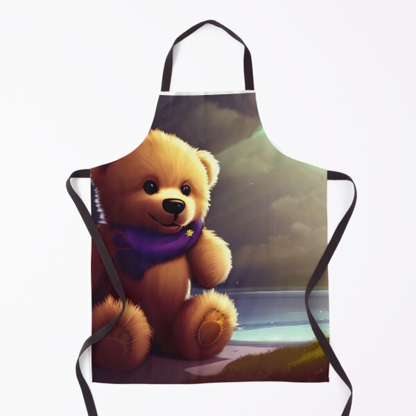 Item preview, cute teddy on the bank of a body of water designed and sold by Kluckies.