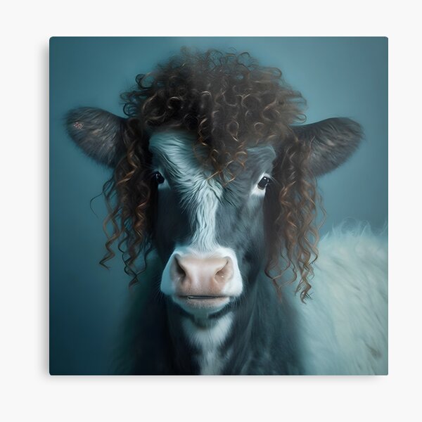Item preview, 1980s Hair Metal Cow - Animal Art designed and sold by Chrisjeffries24.