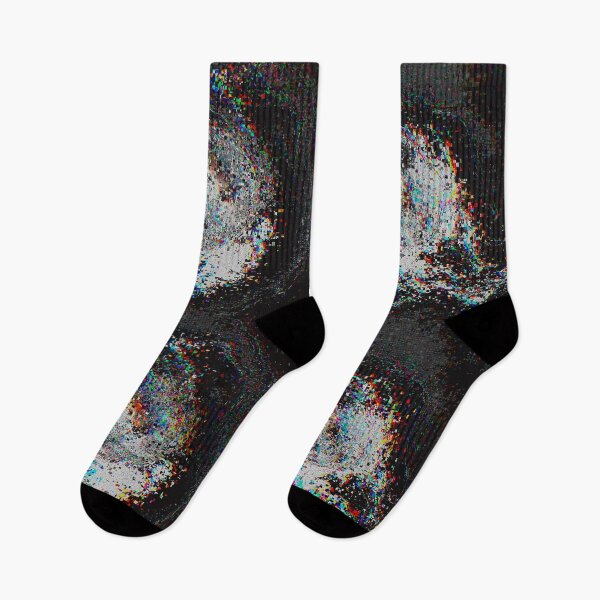 Item preview, Mono print pixelated  spiral galaxy pattern designed and sold by LynseysArtShop.