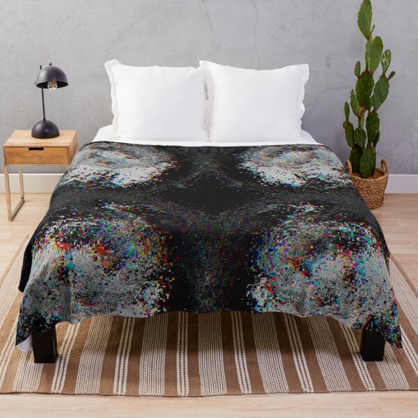 Aperçu de l'œuvre Motif de galaxie spirale pixélisée à imprimé monochrome créée et vendue par LynseysArtShop.