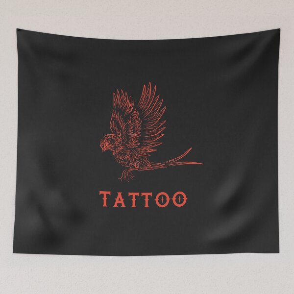 Item preview, Tattoo Red Bird designed and sold by Monikatees.