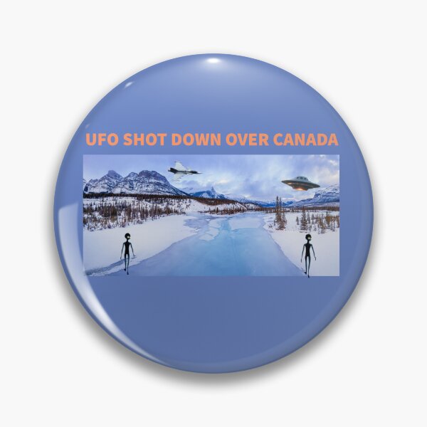 Item preview, UFO SHOT DOWN OVER CANADA - JET SHOOTS DOWN FLYING OBJECT designed and sold by TechLaughs.