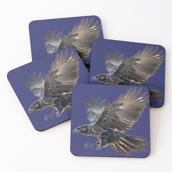Item preview, Badass Flying Raven Crow Bird Realistic  designed and sold by PharaohofSedona.