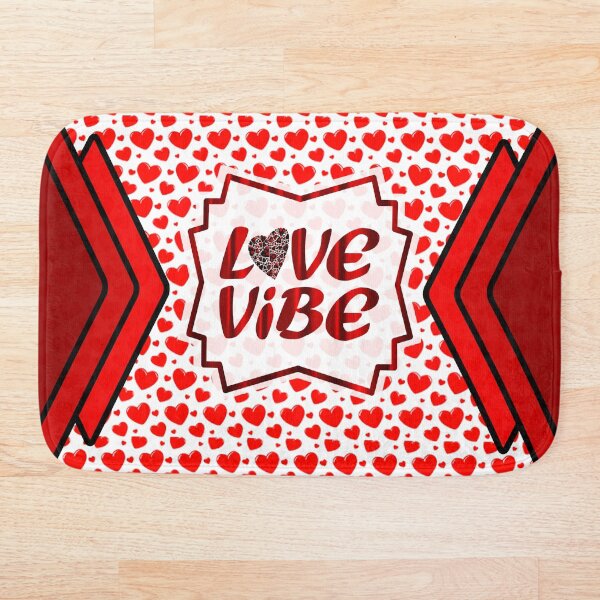 Item preview, Bath Mats "Love Vibe" |  Best Selling Unique Valentines Day "Love Vibe" Art Designs | Valentines Goose Day designed and sold by ZaqGum.