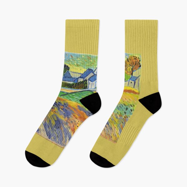 Item preview, Van Gogh style country farm home and land acrylic painting designed and sold by naturematters.