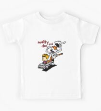Calvin & Hobbes Back To The Future Kids Tee