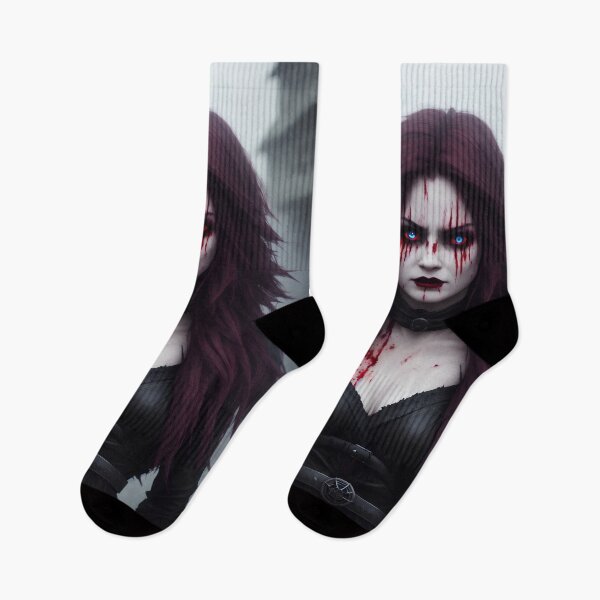Item preview, Portrait of goth sorceress in blood. designed and sold by Maniock.