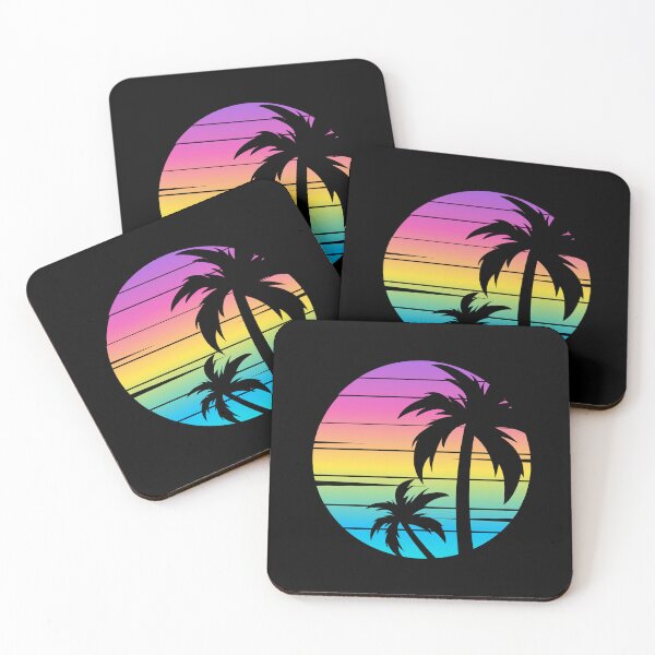Item preview, Palm Paradise - Tropical Retro Sunset, Beach Lifestyle, Enchanted Evening designed and sold by Sun Sand & Sea Art.