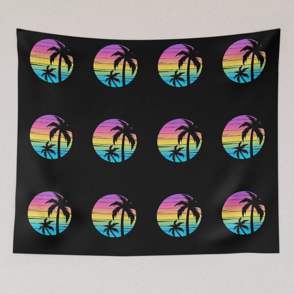 Item preview, Palm Paradise - Tropical Retro Sunset, Beach Lifestyle, Enchanted Evening designed and sold by Sun Sand & Sea Art.