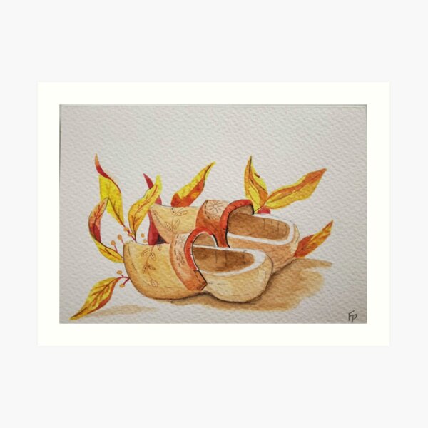 Sabots de bois Impression artistique