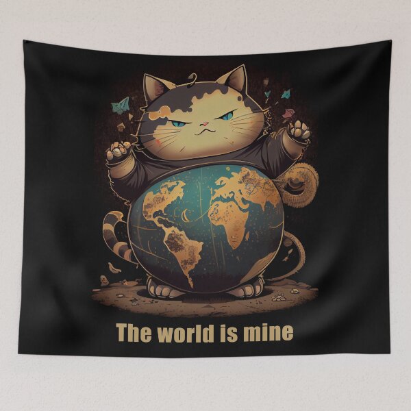 Item preview, Evil cat the world is mine designed and sold by Quiki.