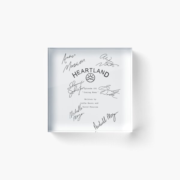 Heartland Script Acrylic Block