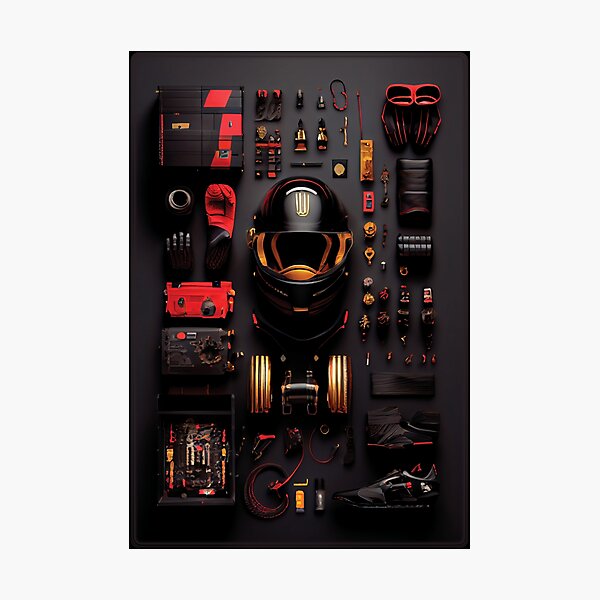 Aperçu de l'œuvre Knolling F1 costumes and props créée et vendue par Adwik.