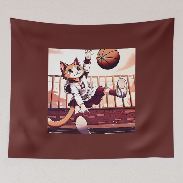 Item preview, ANIME CAT PLYAING BASKETBALL designed and sold by rawat401.