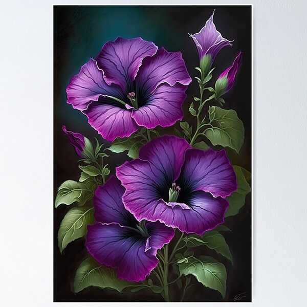 Item preview, Purple Petunias  designed and sold by Vanover Designs.
