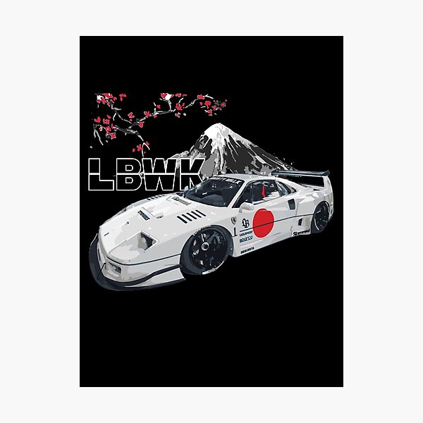 Artikelvorschau, f40 japan rising sun slammed stanced widebody bosozuku japan LBWK liberty walk body kit entworfen und verkauft von cowtownCOWBOY.