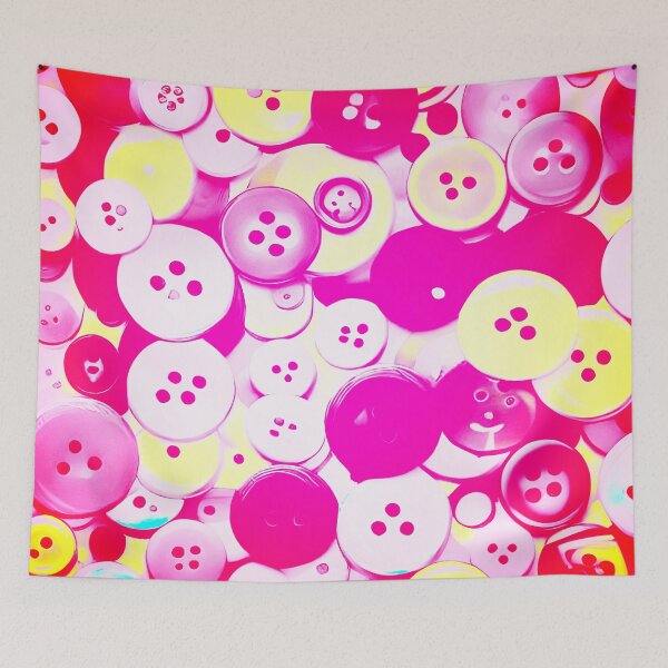 Item preview, Abstract Buttons - Red, Pink, Yellow designed and sold by asurtiumgreen.