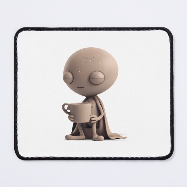 Item preview, Cute Alien on a Coffee Break - The Stone Collection designed and sold by FiveIntentions.
