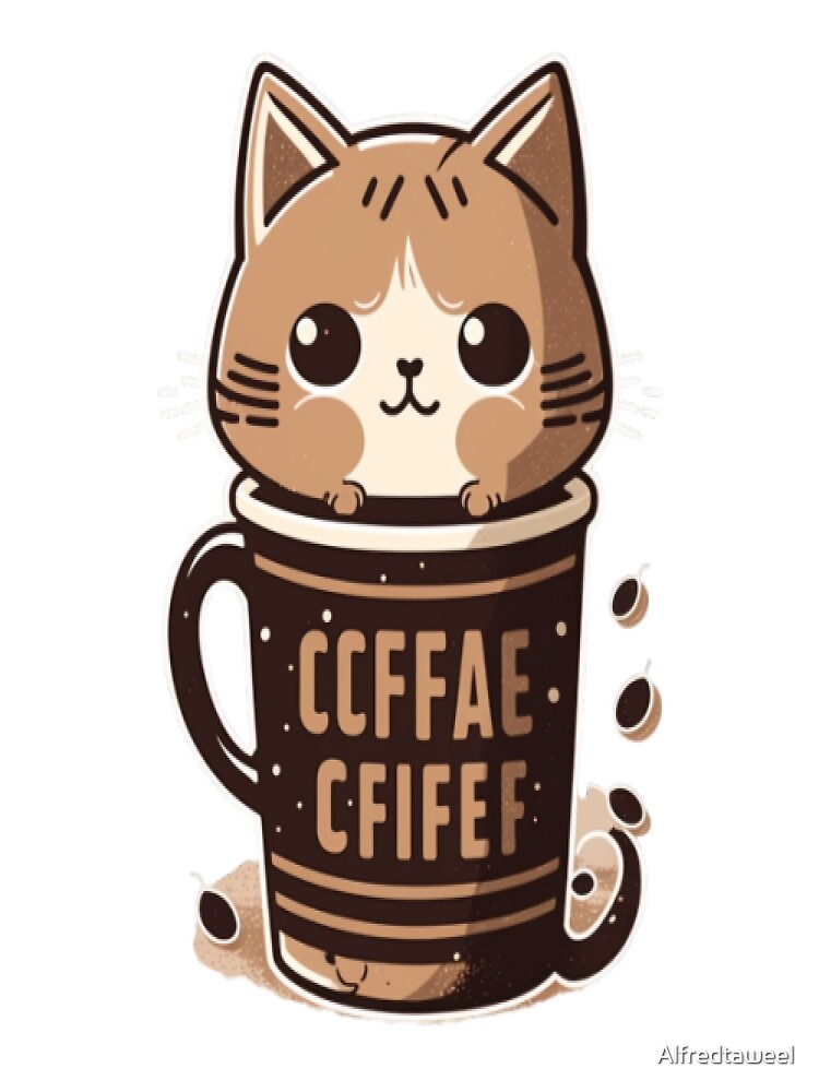 Discover Coffee Cat Premium Matte Vertical Poster
